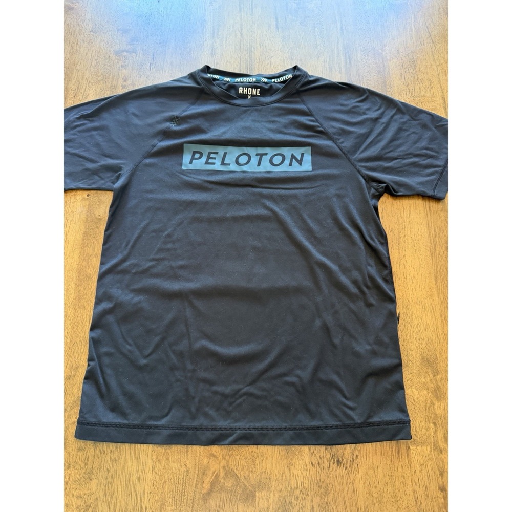 Rhone x Peloton Men's Black Crew Neck Short Sleeve T-Shirt S Lightweight Logo